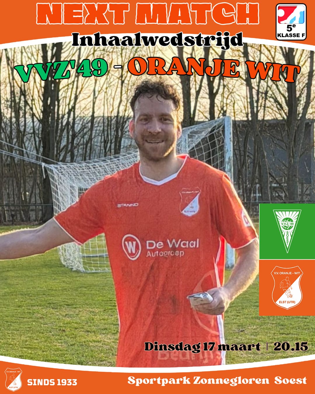 VVZ'49 - Oranje Wit (INHAALWEDSTRIJD)
